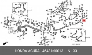 Тормозной шланг 46431SL0013 HONDA