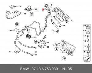 Трубка гидравлическая активной подвески 37 13 6 753 030 BMW