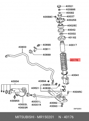 Пружина подвески MR150201 MITSUBISHI