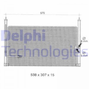 Конденсатор, кондиционер TSP0225317 DELPHI