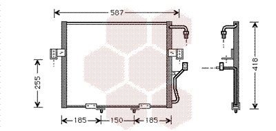 Конденсатор, кондиционер 83005015 VAN WEZEL