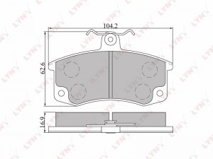 Колодки тормозные дисковые BD-4601 LYNXAUTO