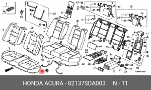 Клипса крепежная 82137SDA003 HONDA