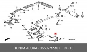 Лямбда-зонд 36532RSHE01 HONDA