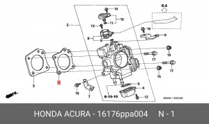 Прокладка, выпускной трубопровод 16176PPA004 HONDA