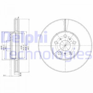 Тормозной диск BG3168 DELPHI
