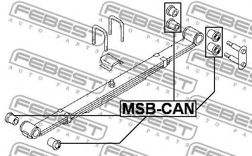 Сайлентблок - втулка рессоры MSB-CAN FEBEST