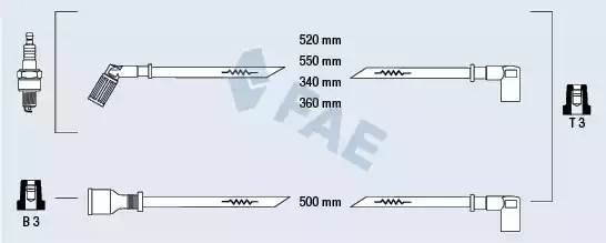 Ккомплект проводов зажигания 85780 FAE