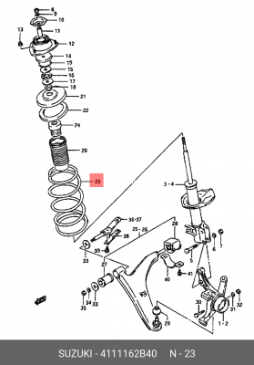 Пружина ходовой части 41111-62B40 SUZUKI