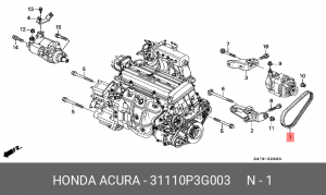Ремень приводной 31110-P3G-003 HONDA