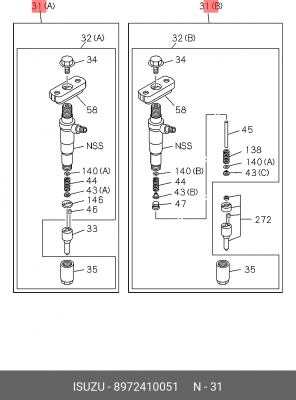 Распылитель 8-97241-005-1 ISUZU
