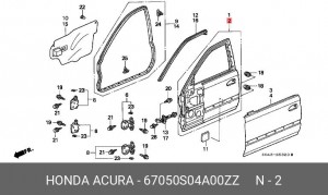 Дверь 67050S04A00ZZ HONDA