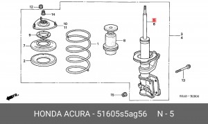 Амортизатор подвески 51605S5AG56 HONDA
