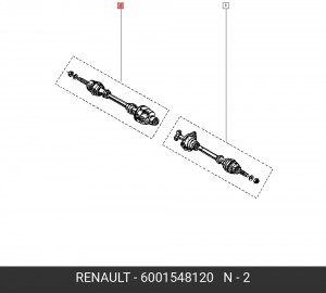 Приводной вал 6001548120 RENAULT