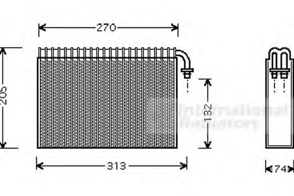 Испаритель, кондиционер 0100V021 VAN WEZEL