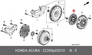 Диск сцепления 22200P02010 HONDA