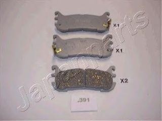 Комплект тормозных колодок, диско PP-391AF JAPAN PARTS GROUP