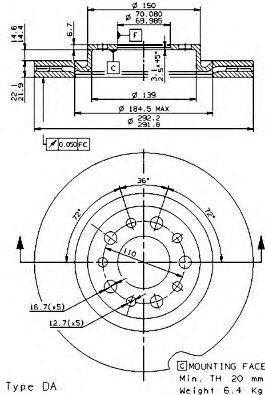 Тормозной диск 09.9366.10 BREMBO