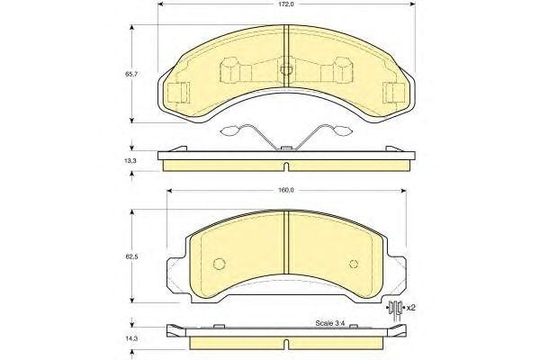 Комплект тормозных колодок, диско 6140043 GIRLING