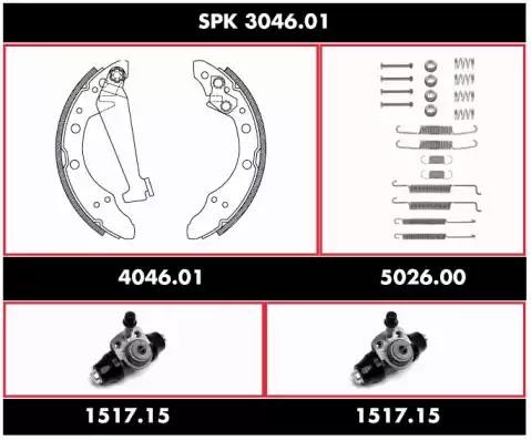 Комплект тормозных колодок SPK 3046.01 REMSA