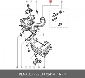 Компрессор, наддув 7701472414 RENAULT