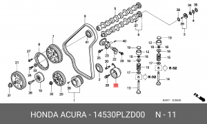 Натяжной ролик, ремень ГРМ 14530PLZD00 HONDA