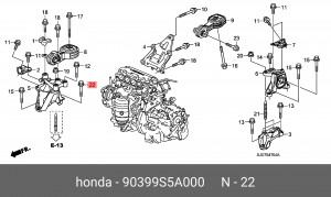 Болт подвески 90399S5A000 HONDA