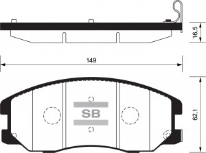 Колодки тормозные дисковые SP1204 SANGSIN