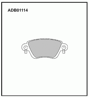 Колодки тормозные дисковые ADB01114 ALLIED NIPPON