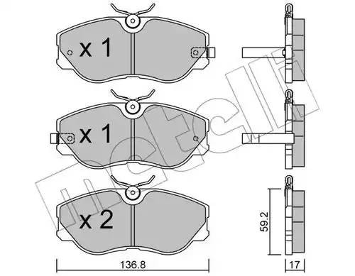 Комплект тормозных колодок, диско 22-0491-0 METELLI