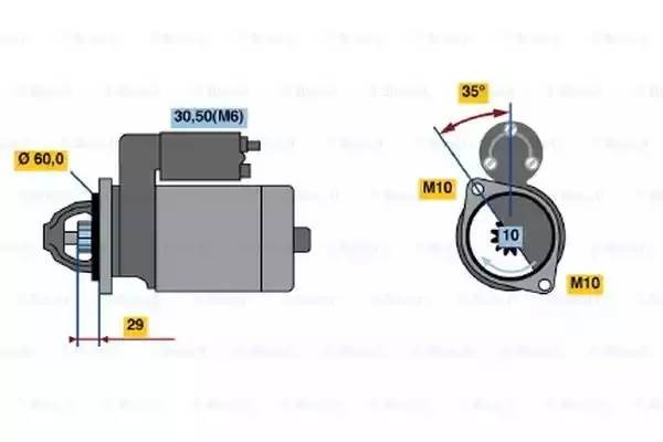 Стартер 0 001 108 213 BOSCH