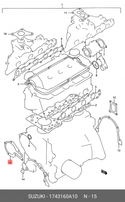 Деталь 17431-60A10 SUZUKI