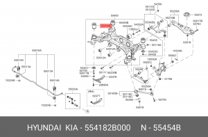 Сайлентблок задней балки 554182B000 HYUNDAI KIA
