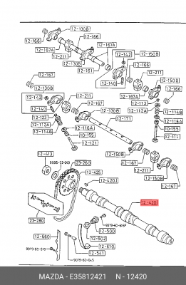 Распредвал E35812421 MAZDA