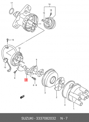 Коммутатор, система зажигания 33370-82032 SUZUKI