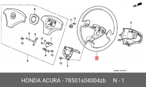 Колесо рулевое 78501S04004ZB HONDA