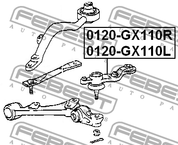 Опора шаровая подвески 0120-GX110L FEBEST