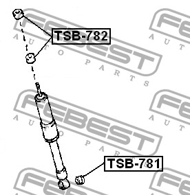 Сайлентблок - втулка амортизатора подвески TSB-781 FEBEST