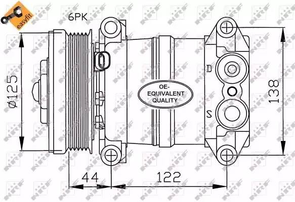 Компрессор, кондиционер 32202 NRF