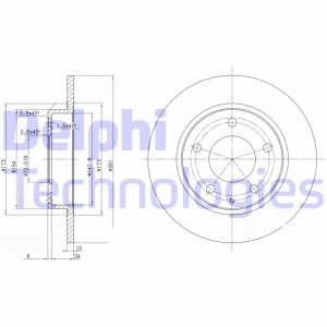 Тормозной диск BG2806 DELPHI