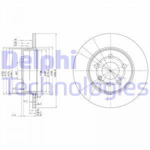 Тормозной диск BG2738 DELPHI