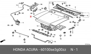 Капот двигателя 60100SE3G00ZZ HONDA