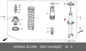 Амортизатор 52611-SM4-Y02 HONDA