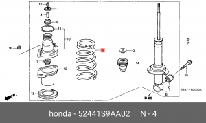 Пружина ходовой части 52441-S9A-A02 HONDA