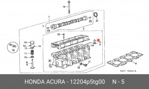 Направляющая втулка клапана 12204P5TG00 HONDA