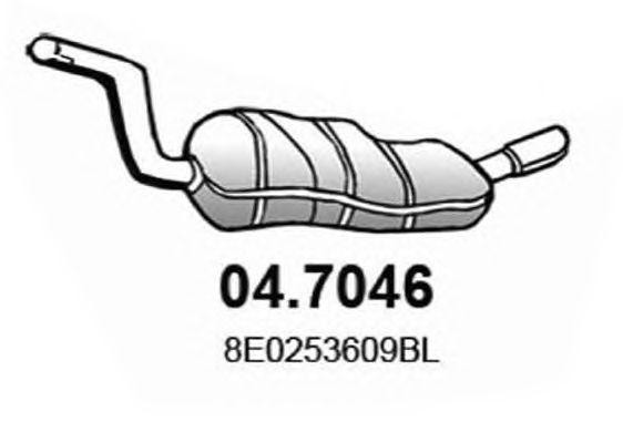 Глушитель выхлопных газов конечный 047046 ASSO
