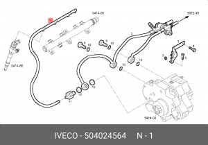 Шланг, утечка топлива 504024564 IVECO