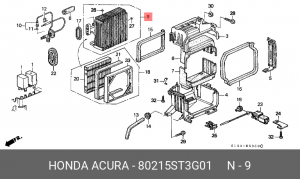 Испаритель, кондиционер 80215ST3G01 HONDA