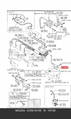 Катушка зажигания E356-18-100 MAZDA