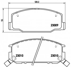 Комплект тормозных колодок, диско P 83 031 BREMBO